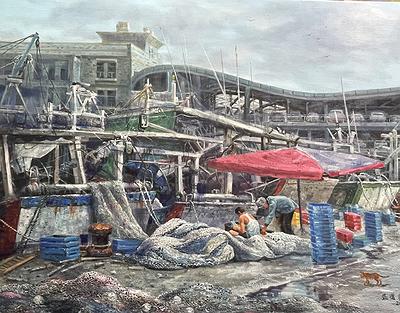 Deep Love for Fishing Port :The Creation of Chang Huai Jung’s  Oil Painting's Cover