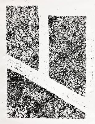 〈邊界〉，2020，油墨、紙，image size：54 cm × 39 cm.