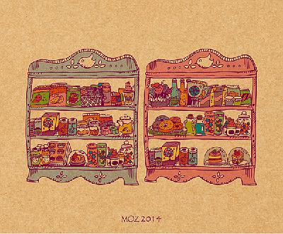 Diary of MOZ- GIF動態插畫- 壓縮MOZ-HIDE-AND-SEEK