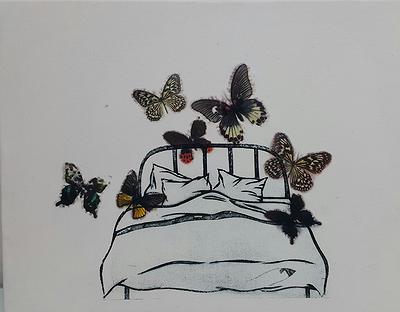 《夢蝶》27x35cm，併用版，2018