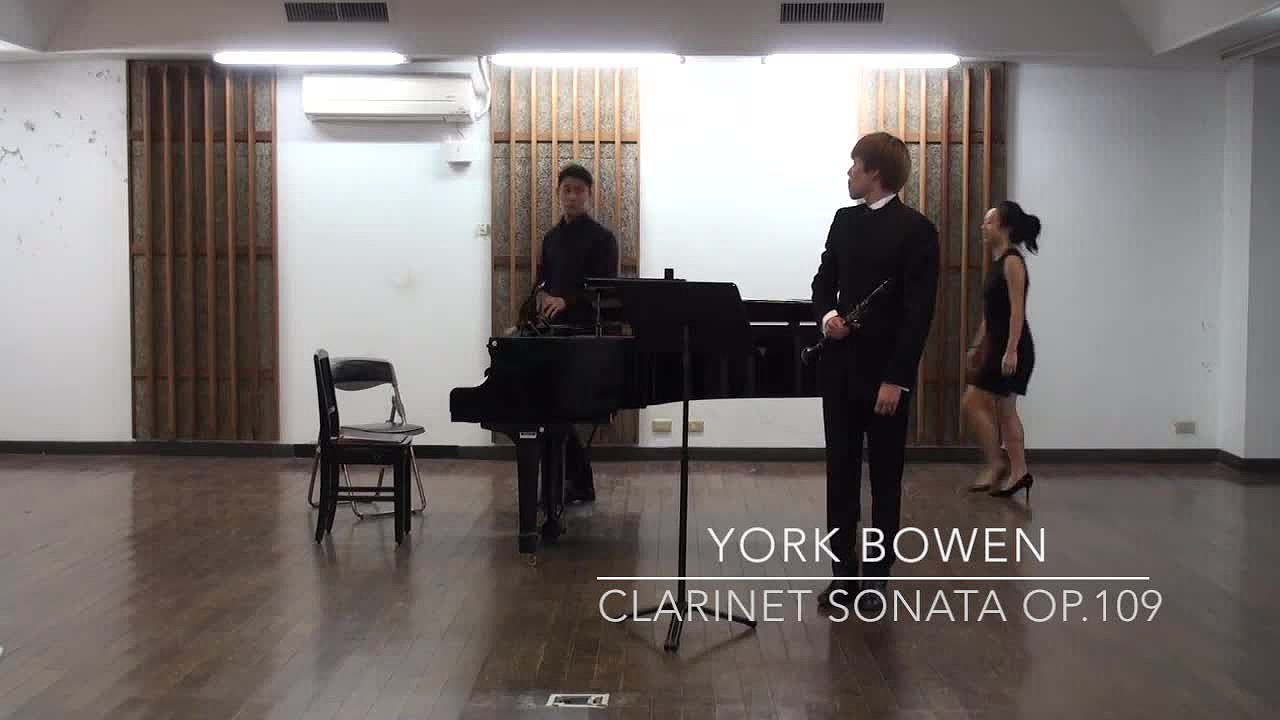 張昌傑碩士學位獨奏會與畢業音樂會-york bowen-clarinet sonata op.109