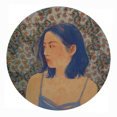 2013，《理想 L‘Ideal》，膠彩，直徑45cm