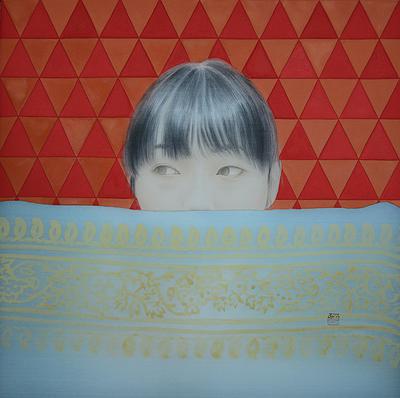 2014.06，《說‧不說03》，膠彩，27x27cm