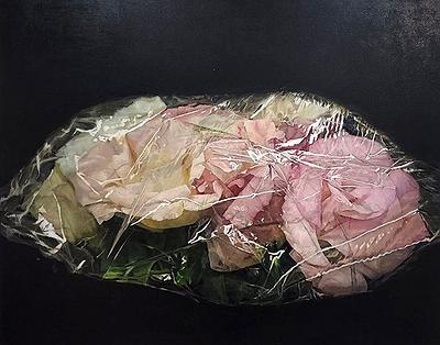 〈糖衣〉，2024，油彩、畫布，162 x 130 cm