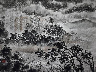 作品五＜風吹雨打＞