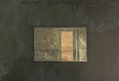 林峻賢，《心理空間系列—空間九·層層向前》，2021，油彩、畫布，89x130公分