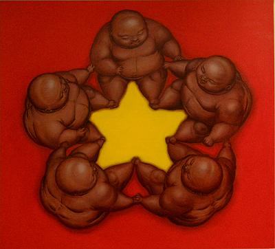 〈star〉，2012，100x110cm，油彩、壓克力。