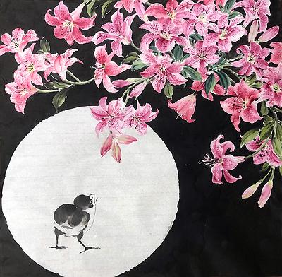 _莊壹竹-孤獨情調IV-50×50cm2022紙本