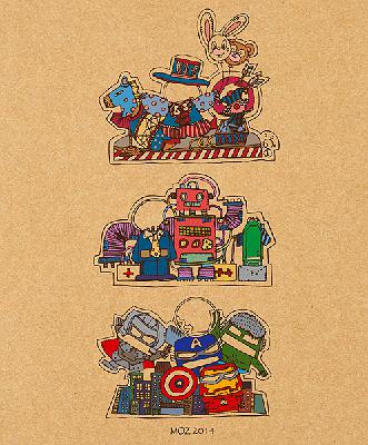 Diary of MOZ- GIF動態插畫-  壓縮MOZ-WHO