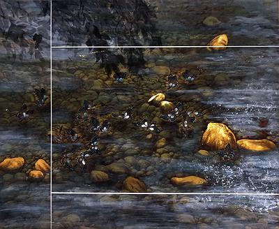 9.劉映捷-春水鳳蝶雙石飛