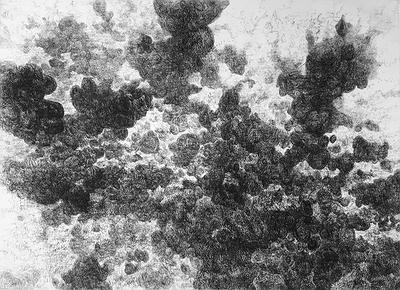〈繞之二〉，2017，油墨、無酸版畫紙，image size：105 cm × 77 cm.