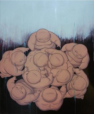 〈溫暖〉，2015，162x130cm，壓克力彩、畫布。