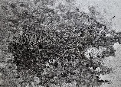 〈2017-3〉，2017，水性墨、墨、銅版紙，78.5 cm × 108.5 cm.