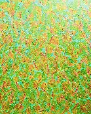 吳淑幸《黑色崛起》II系列作五件-5，五聯幅，複合媒材：壓克力底，油畫，油畫棒，2020吳淑幸攝影