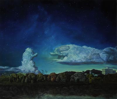 雲動系列-相遇52x45cm2015