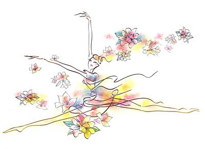 臺灣十二月花神創新造形之研究 －以融合人物與花卉之設計繪畫風格為例-6.3月杜鵑花神的封面圖