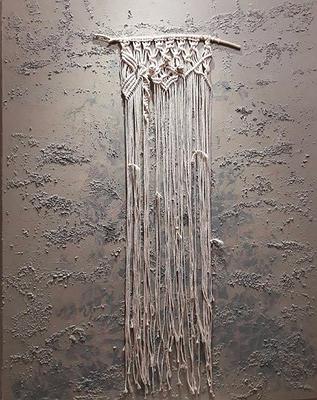 吳淑幸，《繩線引力》系列之十二，流線的韻味，116.5x91.5cm，2019，吳淑幸攝影