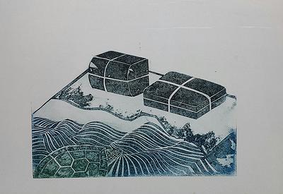 《浦島太郎Ⅲ》，60x45cm，紙凹版，2018