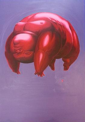 〈翻身〉，2015，壓克力彩、畫布， 91× 65cm。