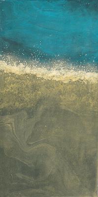 淼 - 滾動的沙  22×45cm   2013  墨.雲母粉.壓克力顏料 拷貝