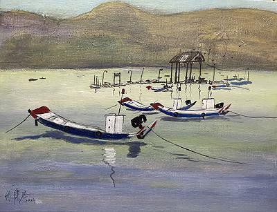 Deep Love for Fishing Port :The Creation of Chang Huai Jung’s  Oil Painting's Cover