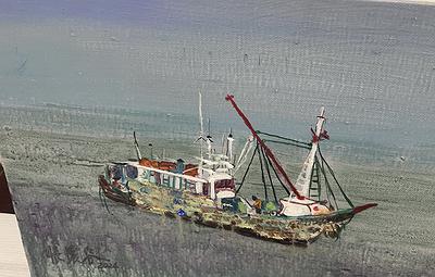 Deep Love for Fishing Port :The Creation of Chang Huai Jung’s  Oil Painting's Cover