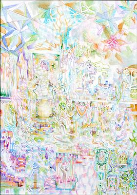 〈Those Semi Humans〉，2014年，紙，油性簽字筆，22×30cm。