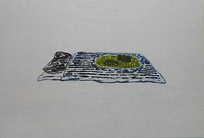 《浦島太郎Ⅰ》，79x54cm，紙凹版，2017