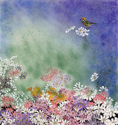 _莊壹竹-波斯與格桑90×90cm2020紙本