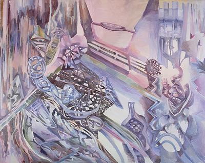 〈lurker , who’s they〉，2012年，油彩，畫布，120×162cm。