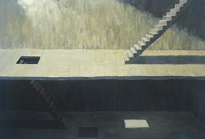 林峻賢，《心理空間系列—空間一·對外》，2019，油彩、畫布，112x162公分的封面圖