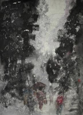 作品二十＜窗外雨市＞的封面圖