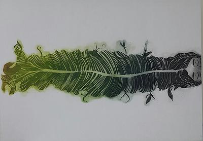 《長》，78x111cm，紙凹版，2018