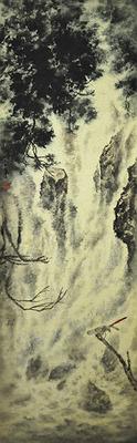 作品二＜雨憶潺流＞