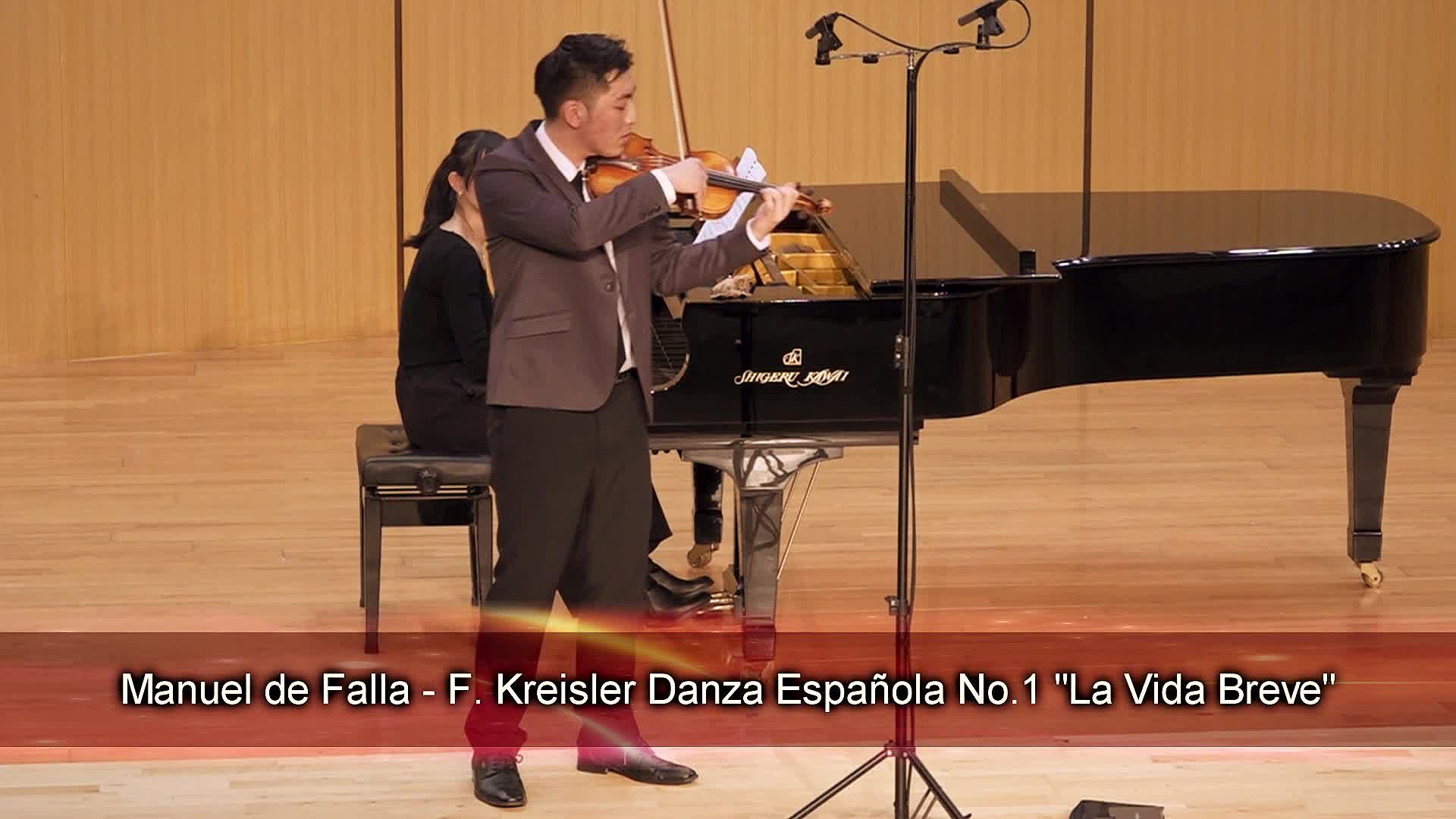 劉彥廷小提琴獨奏會-03 Manuel de Falla F Kreisler Danza Española No1 La Vida Breve