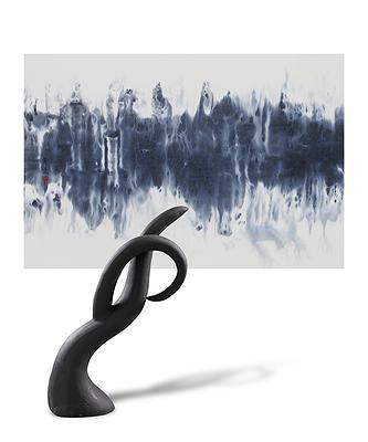 "When the black or white", virtual real or real virtual-Abstract painting by mixing Calligraphy, Chinese ink and Ceramic materials.'s Cover