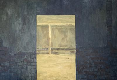 林峻賢，《心理空間系列—空間七·嚮往》，2021，油彩、畫布，89x130公分