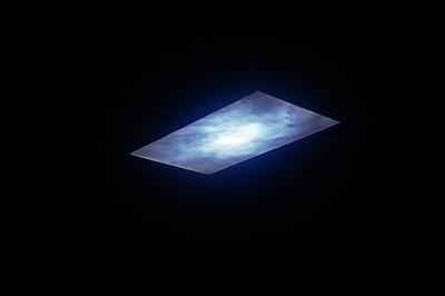 Twilight 5 ，吸音海綿、鏡子、影像，2019。
