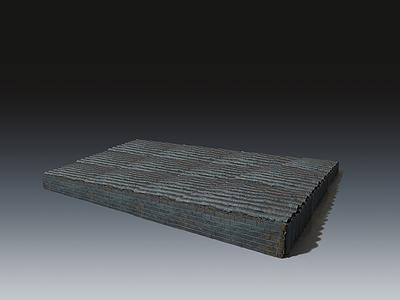 傳統建築元素運用於現代陶藝創作之研究-no8彈簧床2017 尺寸：180x182x20cm陶
