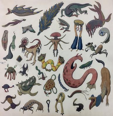 作品20 有盾龍的圖鑑