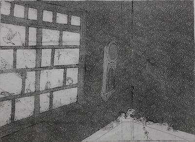 當麻雀成為風景Ⅲ 54x39.5cm2020凹版胚布