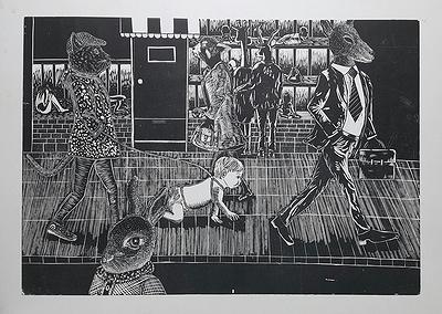 《顛倒世界》78x111，凸版，2016