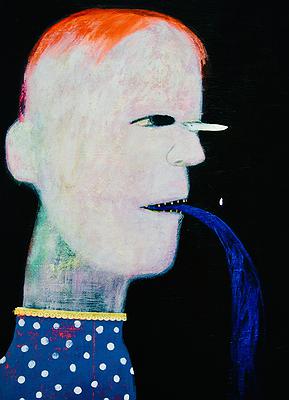 〈靈魂之窗〉，2018，複合媒材，65x91cm