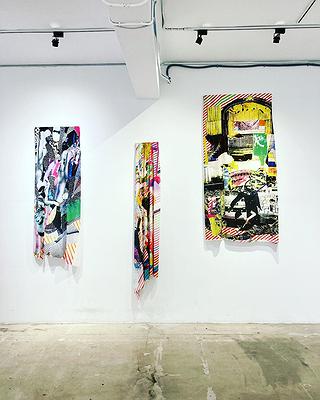 〈廣告看板〉，2021，數位拼貼、掛布、畫布，依場地而定