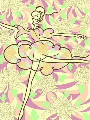 臺灣十二月花神創新造形之研究 －以融合人物與花卉之設計繪畫風格為例-19.9月菊花神延伸的封面圖
