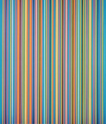 布里奇特‧路易絲‧萊利，條紋畫，油彩畫布，240 x 205公分，1981，日本岩崎市藝術博物館收藏