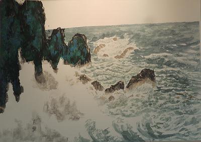 臺灣海濤與海石之美–藍色變奏