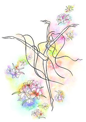 臺灣十二月花神創新造形之研究 －以融合人物與花卉之設計繪畫風格為例-16.8月百合花神的封面圖