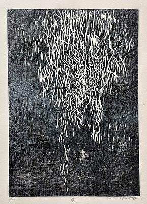 〈痕〉，2017，油墨、紙，image size：30 cm × 21.2 cm.