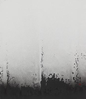 "When the black or white", virtual real or real virtual-Abstract painting by mixing Calligraphy, Chinese ink and Ceramic materials.'s Cover